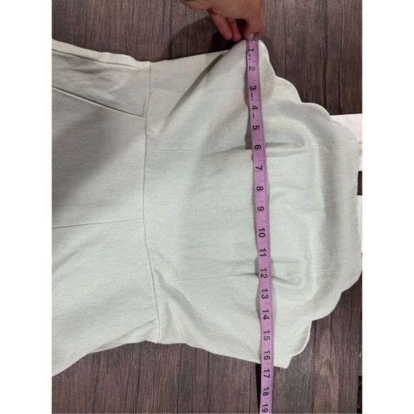 BCBGeneration Light Wash Denim Jumpsuit Scalloped Camisole Sleeveless Size 6 - Picture 10 of 13